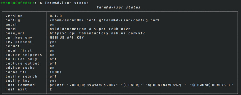 TermAdvisor – screenshot 1
