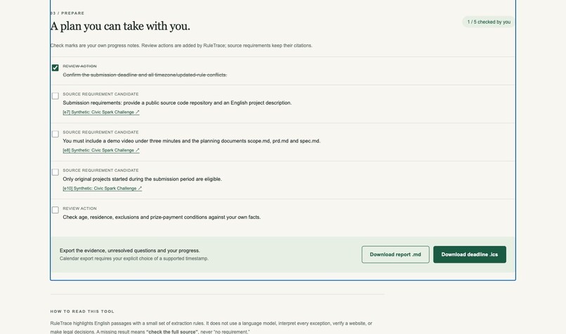 RuleTrace – screenshot 3