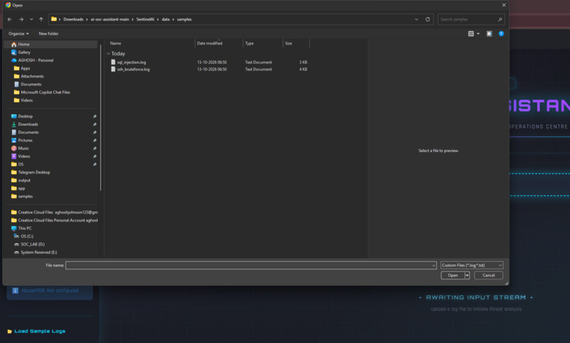 SentinelAI — AI-Powered SOC Platform – screenshot 2