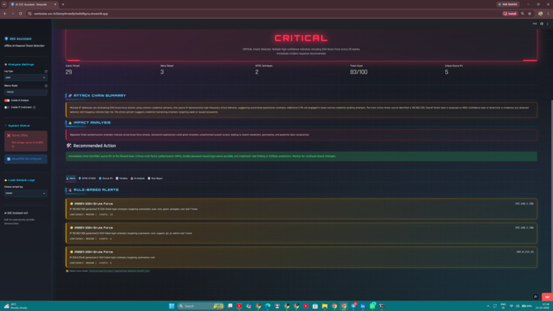 SentinelAI — AI-Powered SOC Platform – screenshot 5