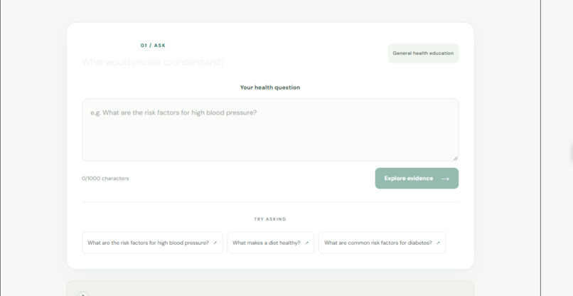 MedEvidence AI – screenshot 1