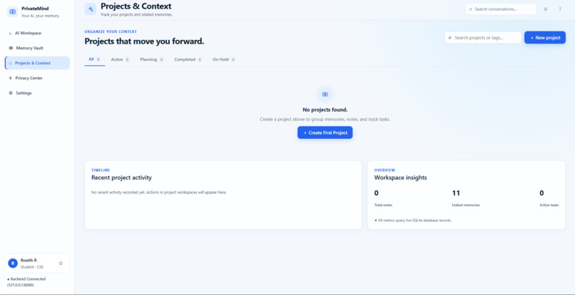 PrivateMind – screenshot 1