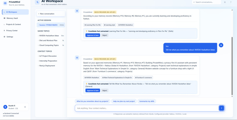 PrivateMind – screenshot 2