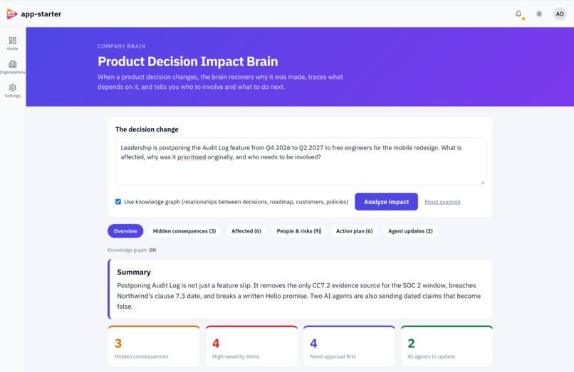Product Decision Impact Brain – screenshot 1