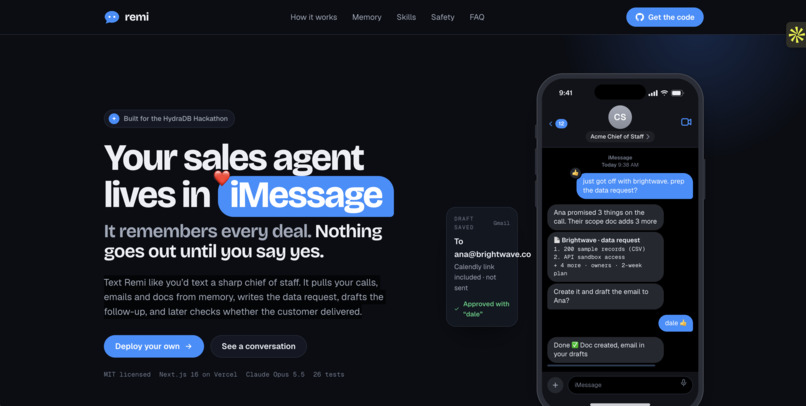 Remi for iMessage – screenshot 1
