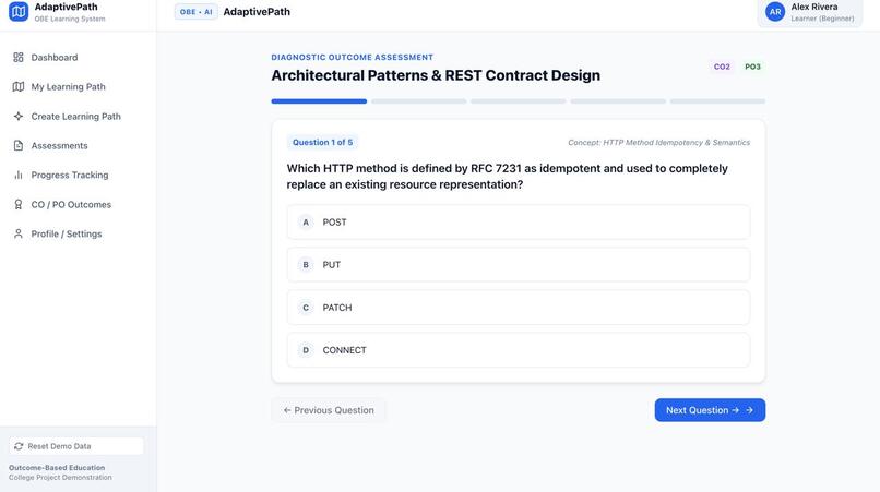 Adaptive OBE Learning Path Generator – screenshot 7