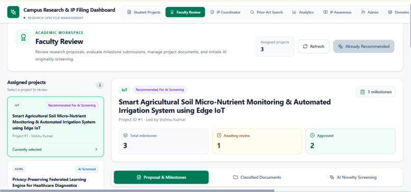 AUTOMATED CAMPUS RESEARCH AND COLLABORATIVE IP MANAGEMENT – screenshot 2