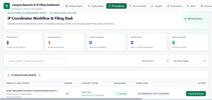 AUTOMATED CAMPUS RESEARCH AND COLLABORATIVE IP MANAGEMENT – screenshot 3