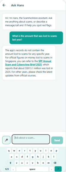 ScamNoMore mobile app – screenshot 5