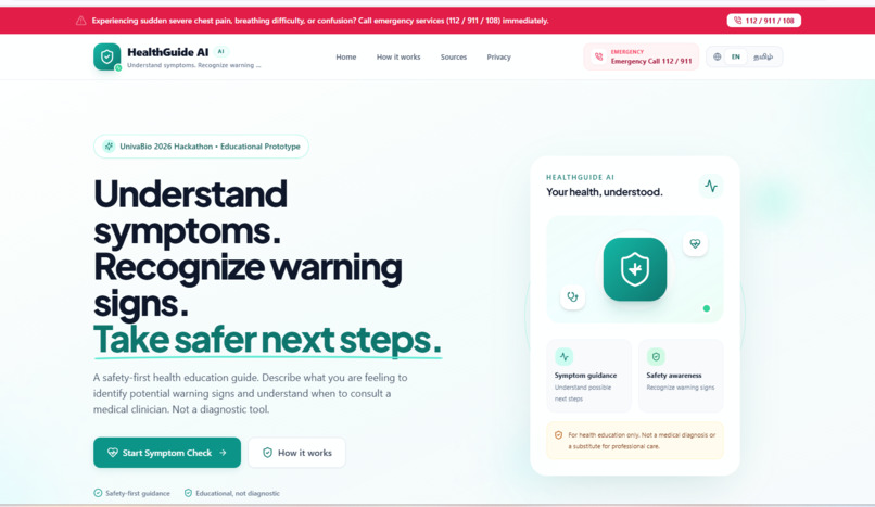 HealthGuide AI – screenshot 1
