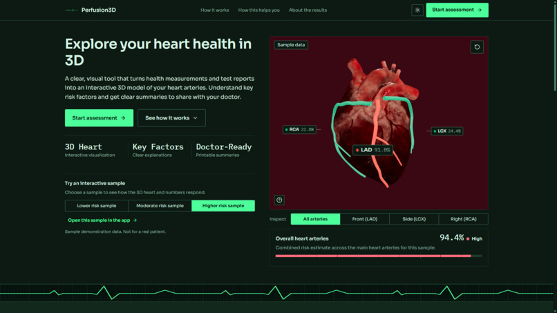 Perfusion3D: Spatial Coronary Ischemia Tool – screenshot 1