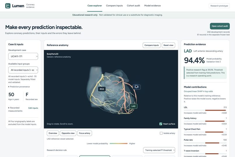 Lumen: Coronary Evidence Explorer – screenshot 1