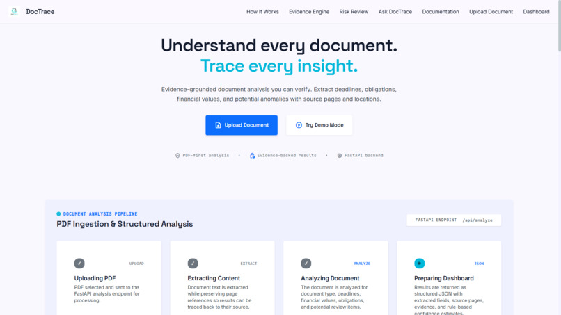 DocTrace – AI Document Intelligence – screenshot 1