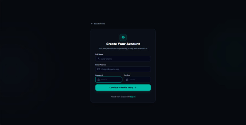 StudyMate AI — Adaptive Learning Companion – screenshot 2