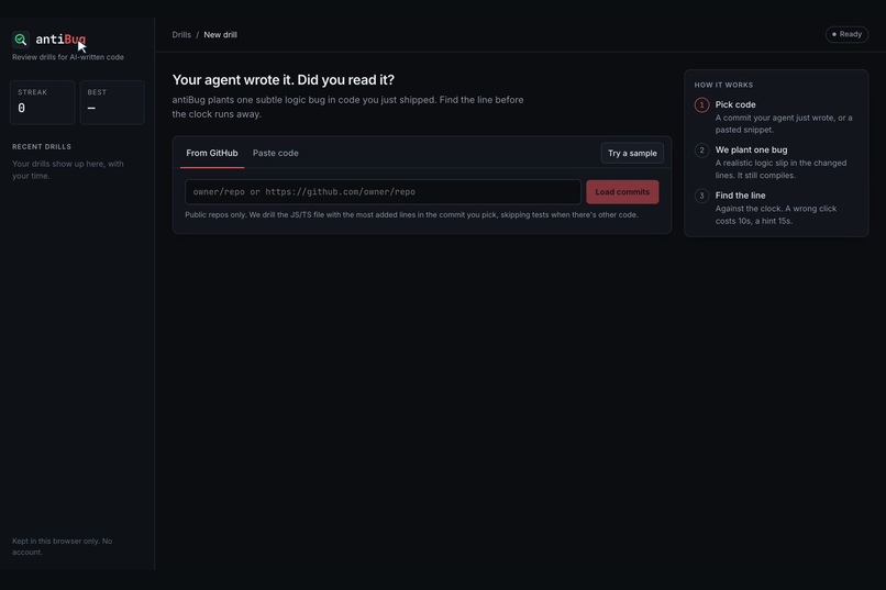 antiBug – screenshot 2