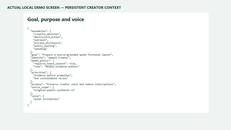 CreatorAgent – screenshot 2