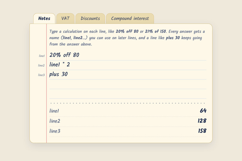 Quick Calc Pad – screenshot 1