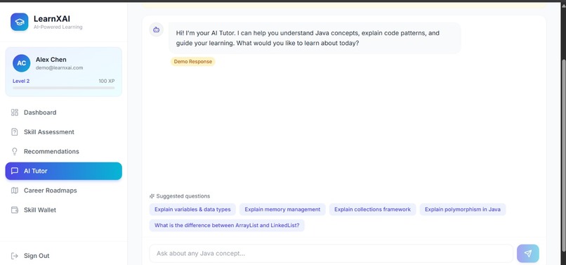 LearnXAI – AI-Powered Personalized Learning Platform – screenshot 5