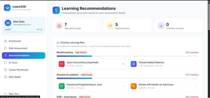 LearnXAI – AI-Powered Personalized Learning Platform – screenshot 9