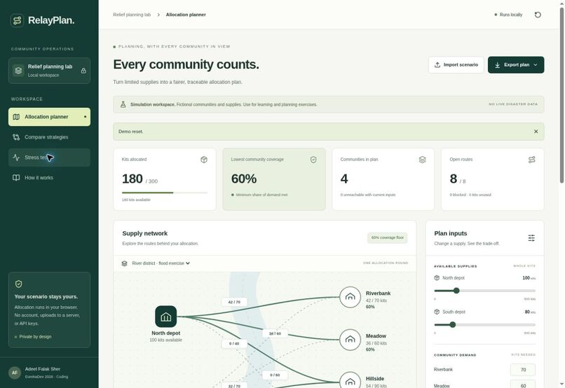 RelayPlan – screenshot 1