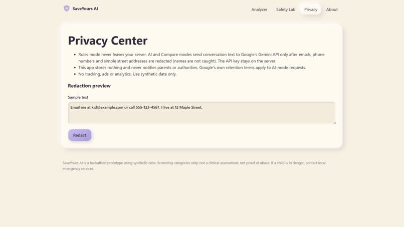 SaveYours AI – screenshot 2