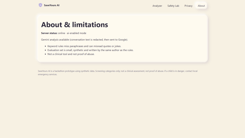 SaveYours AI – screenshot 3