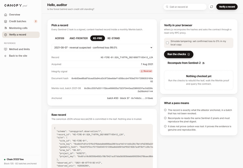 CanopyProof – screenshot 2