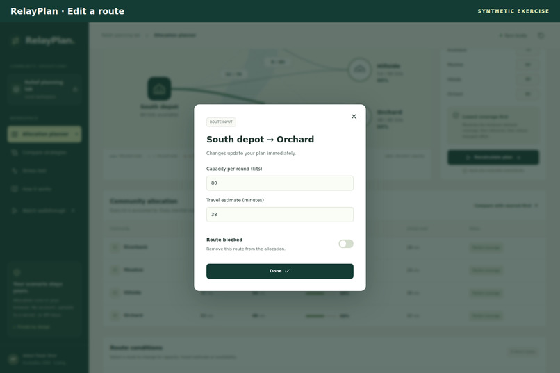 RelayPlan – screenshot 9