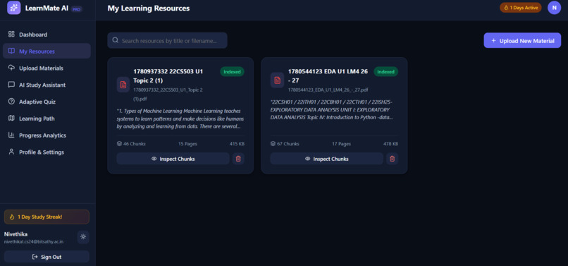 LearnMateAI-Personalized Tutoring,Adaptive Learning Platform – screenshot 4