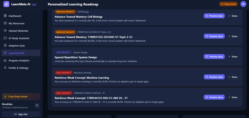 LearnMateAI-Personalized Tutoring,Adaptive Learning Platform – screenshot 10