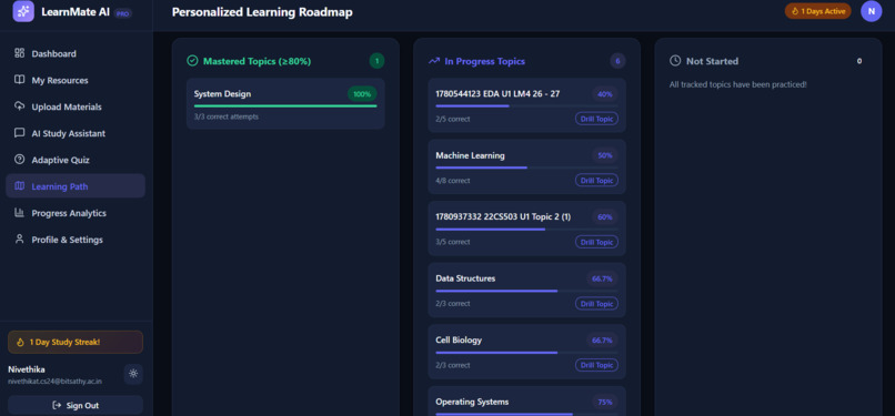 LearnMateAI-Personalized Tutoring,Adaptive Learning Platform – screenshot 11