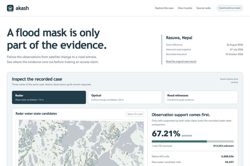 Akash: Flood Evidence and Access Proofs – screenshot 1