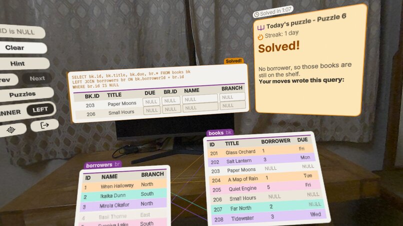 SpatialQL: SQL joins you can hold, one puzzle a day – screenshot 6