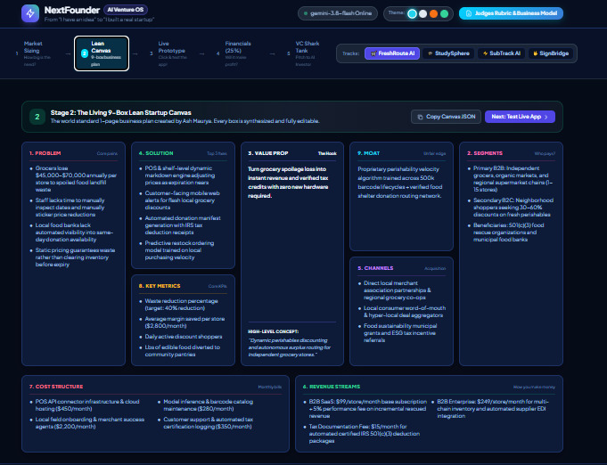 NextFounder: Autonomous AI Co-Founder & Venture Engine – screenshot 3