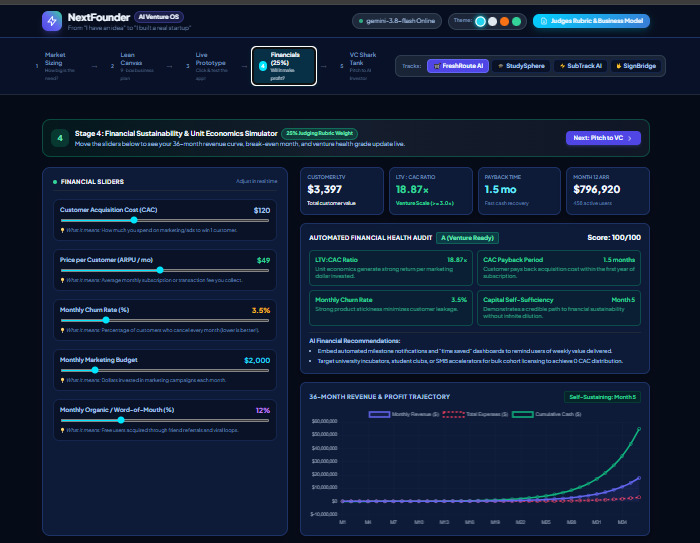 NextFounder: Autonomous AI Co-Founder & Venture Engine – screenshot 4