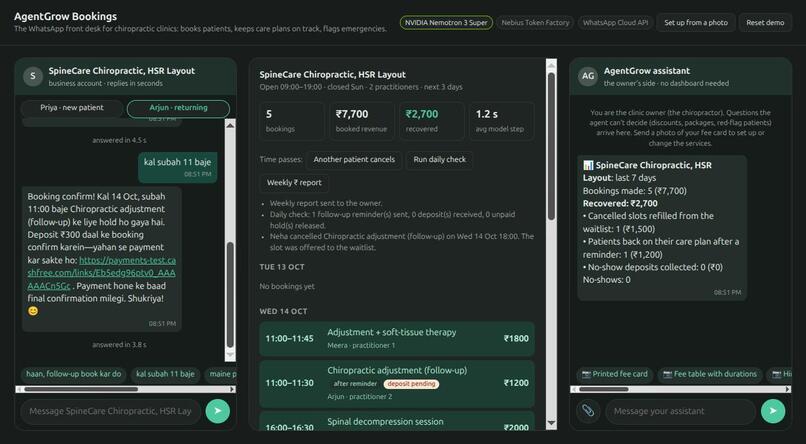 AgentGrow Bookings – screenshot 1