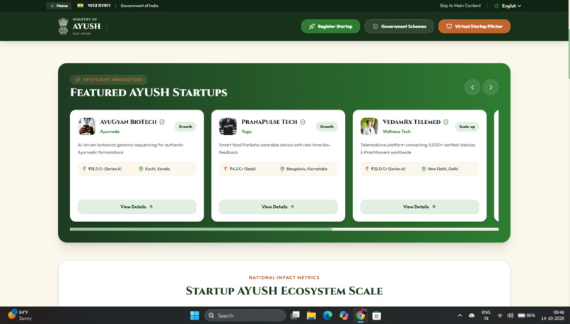  Startup-AYUSH Portal – screenshot 5