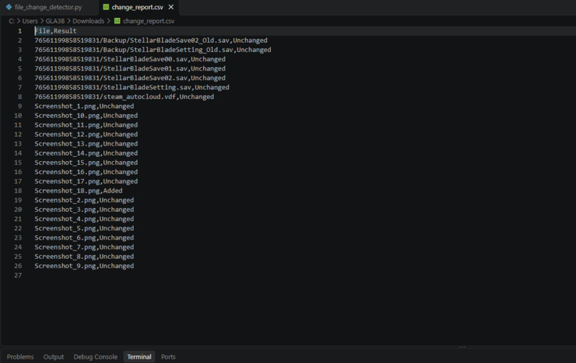 file change detector – screenshot 3