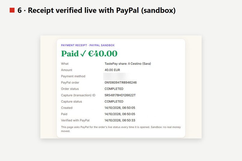 TastePay – screenshot 4