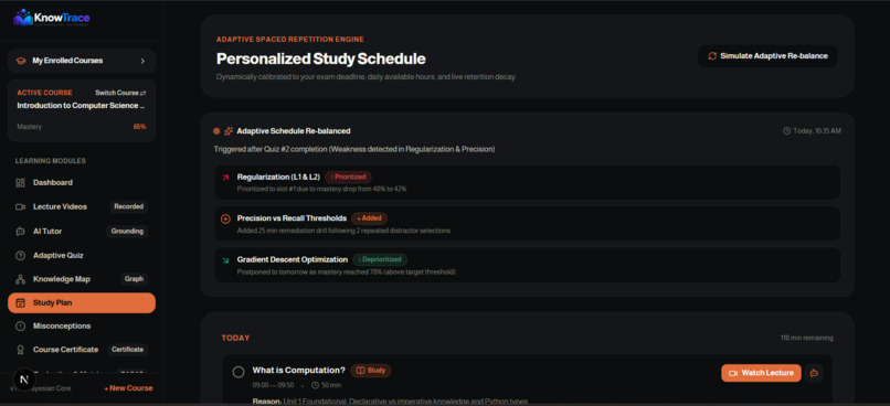 KnowTrace: Cognitive AI Tutor with Verifiable Provenance – screenshot 7