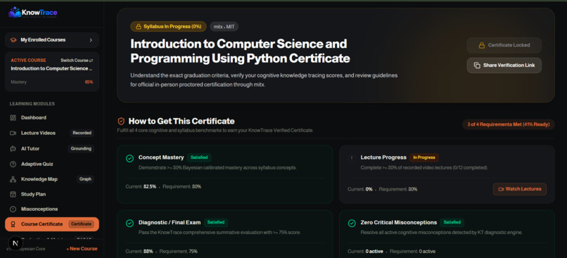 KnowTrace: Cognitive AI Tutor with Verifiable Provenance – screenshot 5