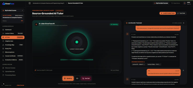 KnowTrace: Cognitive AI Tutor with Verifiable Provenance – screenshot 6