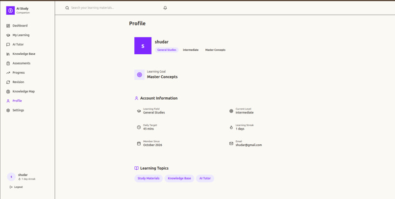 AI Study Companion  – screenshot 1