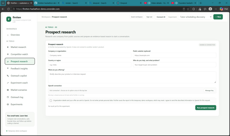 FirstTen – screenshot 1