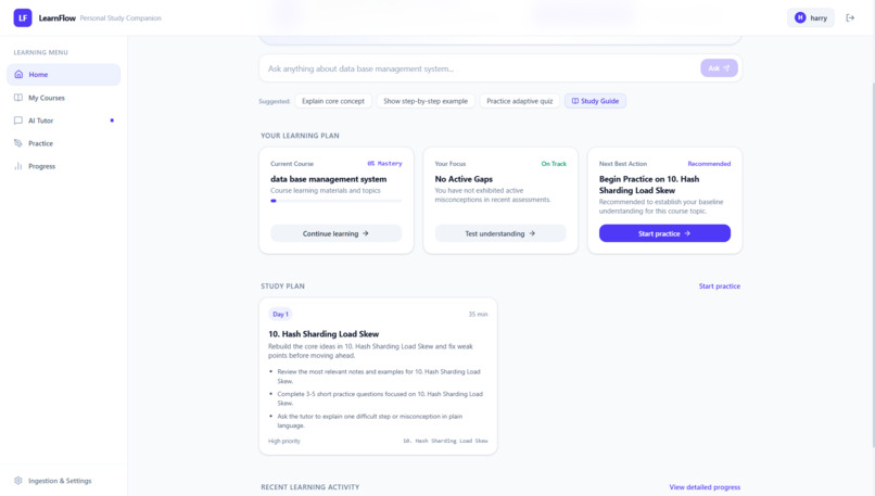 LearnFlow AI — Adaptive Multi-Agent Tutor – screenshot 4