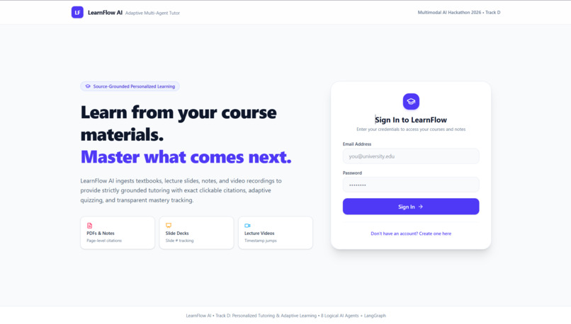 LearnFlow AI — Adaptive Multi-Agent Tutor – screenshot 1