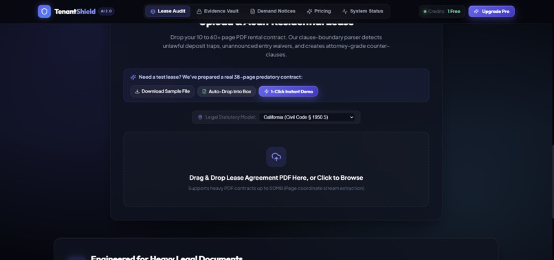 TenantShield: The AI Lease Defender & Clawback Engine – screenshot 3