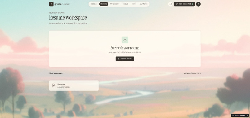 GrinderResume – screenshot 3