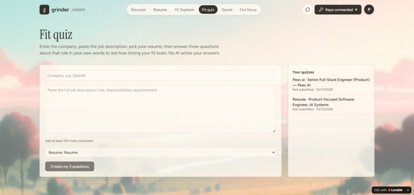 GrinderResume – screenshot 8