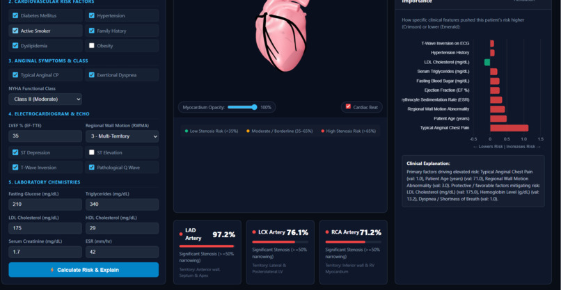 PulseAI: 3D Heart Risk & Stenosis Predictor – screenshot 3